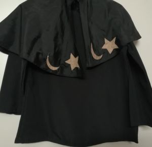Kids Costumes to Hire - Black cape & top - child